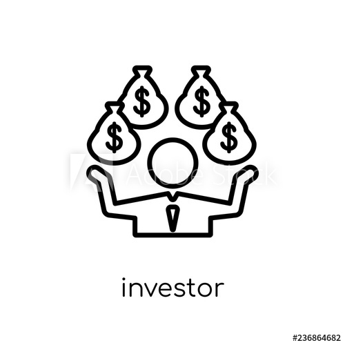 500x500 Investor Icon Trendy Modern Flat Linear Vector Investor Icon