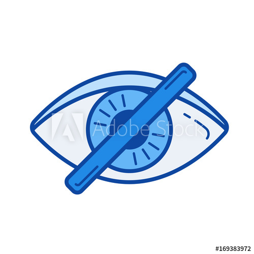 500x500 Invisible Vector Line Icon Isolated On White Background Invisible