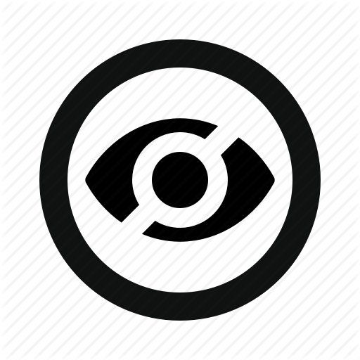 512x512 Eye, Hidden, Hide, Invisible, Round, Unfollow, Unseen, Unsubscribe