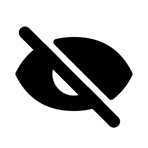 512x512 Disabled, Eye, Hide, Invisible, Unseen Icon