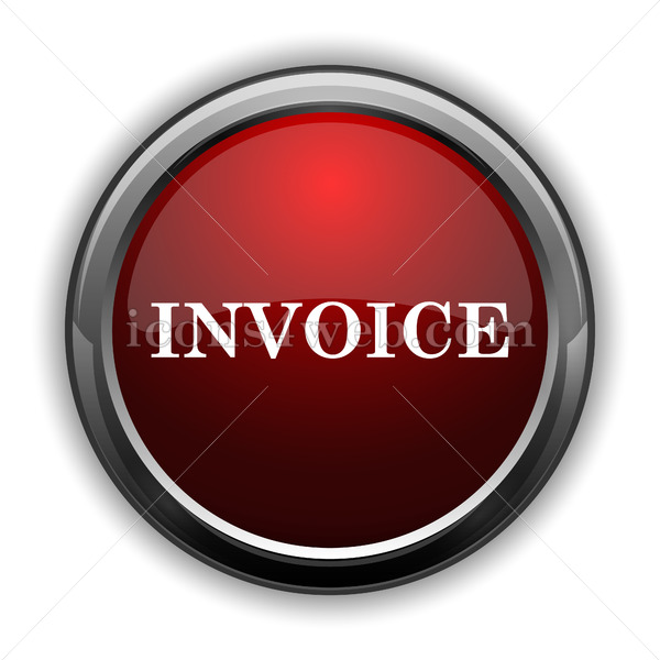 600x600 Invoice Icon Red Glossy Web Icon With Shaddow