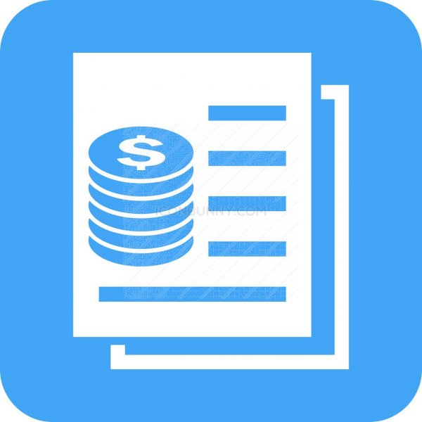 600x600 Invoices Flat Round Corner Icon