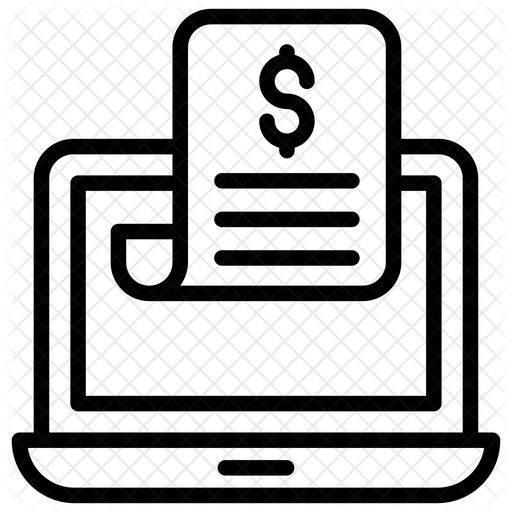 512x512 Online Invoice Icon Of Line Style