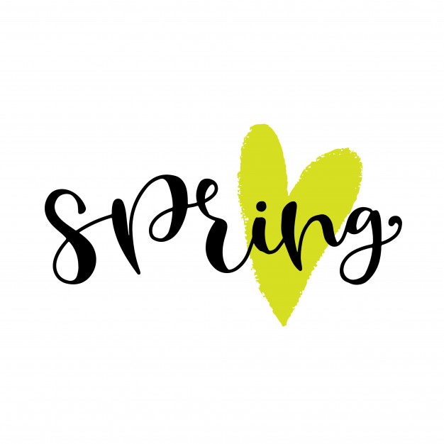 Spring Typography Icon Calligraphy Greeting Card Poster Template 626x626 Spring Typography Icon Calligraphy Greeting Card Poster Template