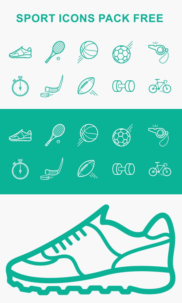 600x1001 Free Sports Line Icons Pack