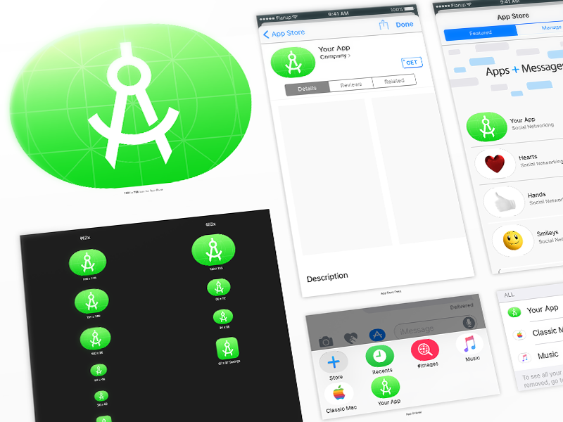 800x600 Imessage App Icon Template