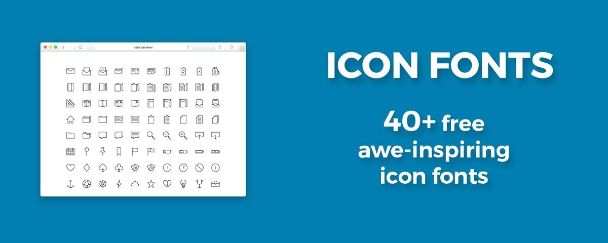 1200x480 List Of Beautiful Free Icon Fonts App Template Ios