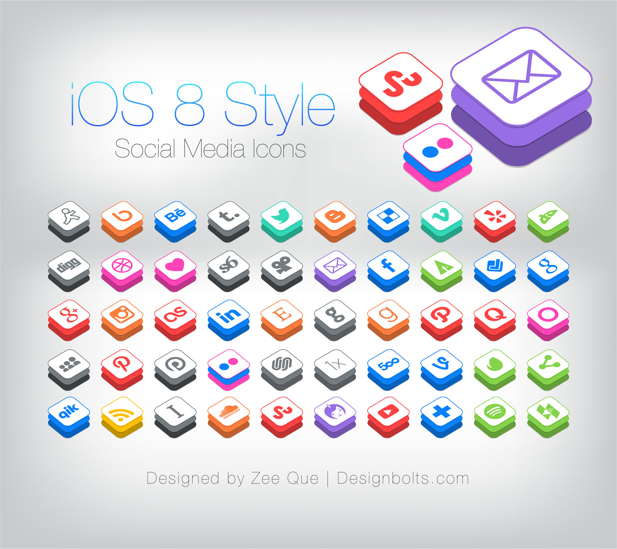 2000x1779 Free Ios Style Social Media Icons Retina Ready Pngs