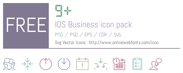 600x240 Ios Business Icons Packs Free Downloads