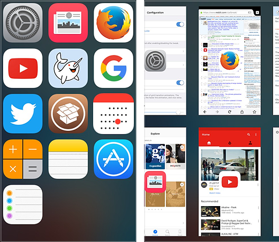 560x485 Change The Ios App Switcher With Griddy The Iphone Faq