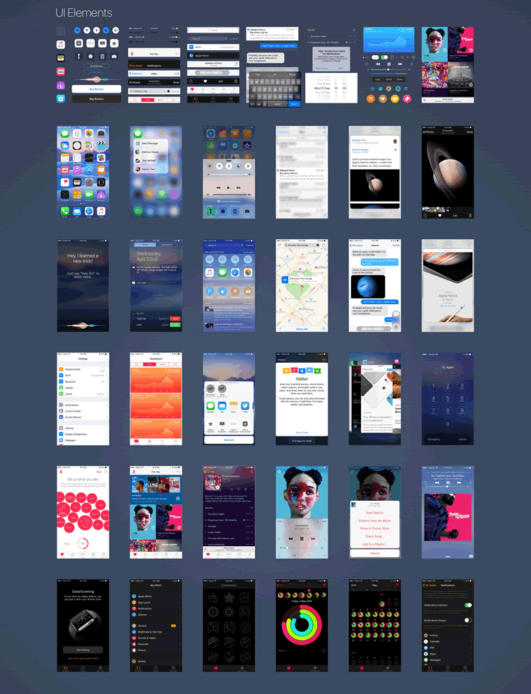 750x981 Free Ios Gui Kits Templates