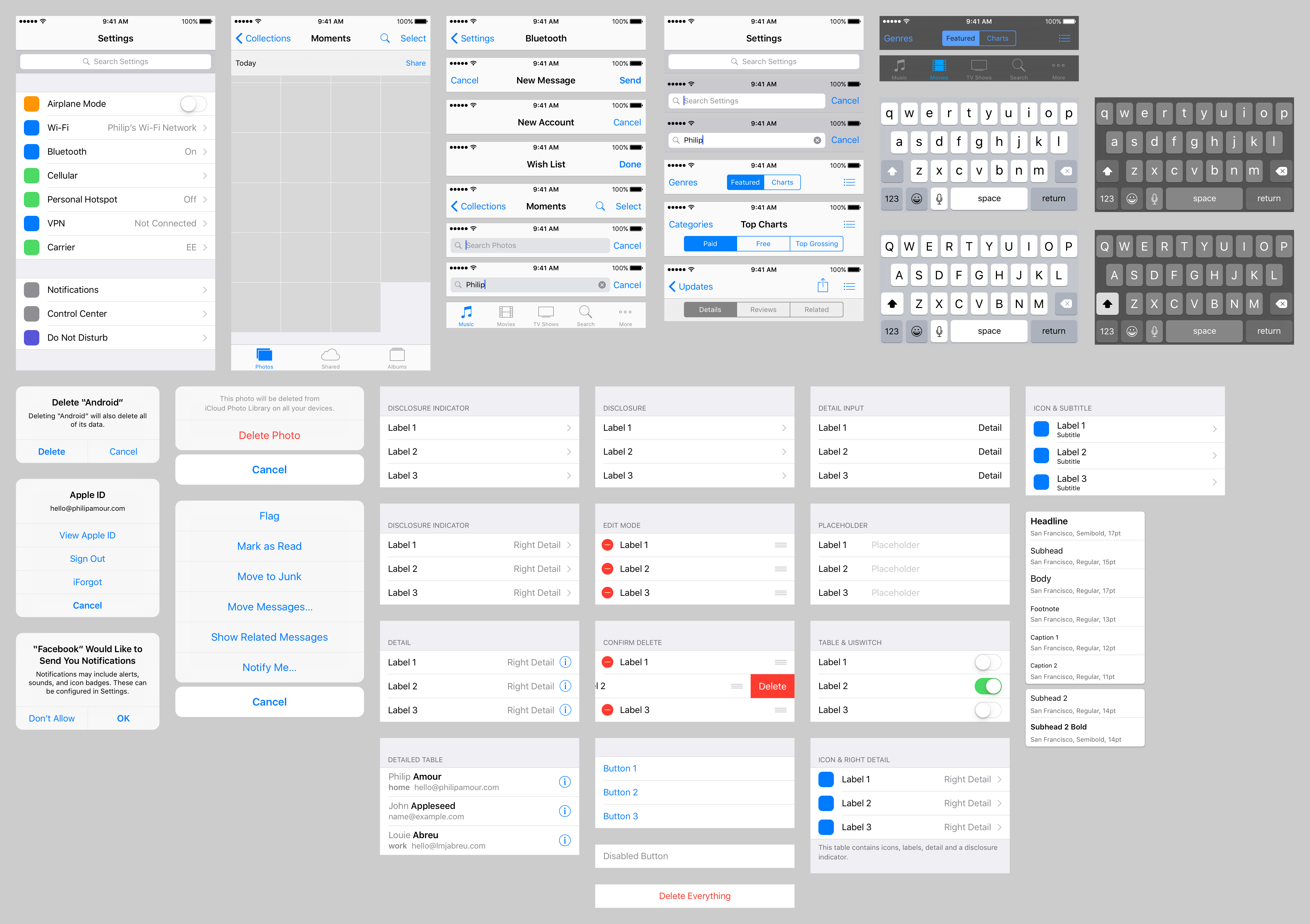 4930x3477 Ios Ui Kit Template Sketch Resource For Sketch Image Zoom