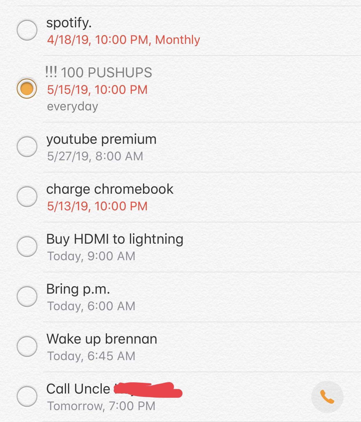 1242x1453 If You Set A Reminder To Call Someone, The Phone Icon Appears Next