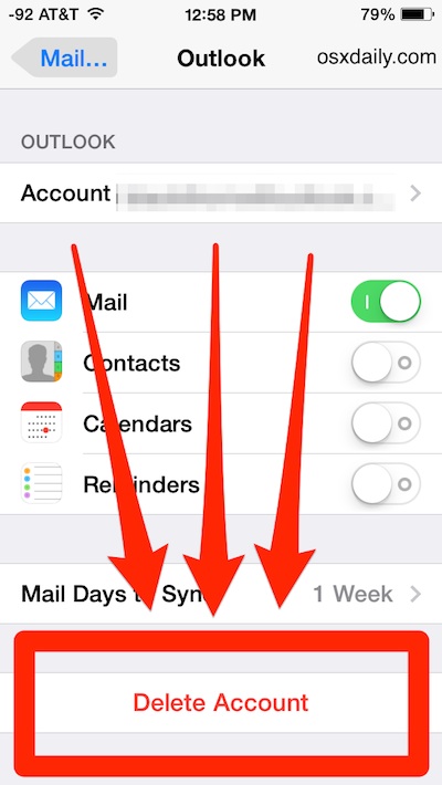 How To Delete An Email Account From Iphone And Ipad 400x710 How To Delete An Email Account From Iphone And Ipad