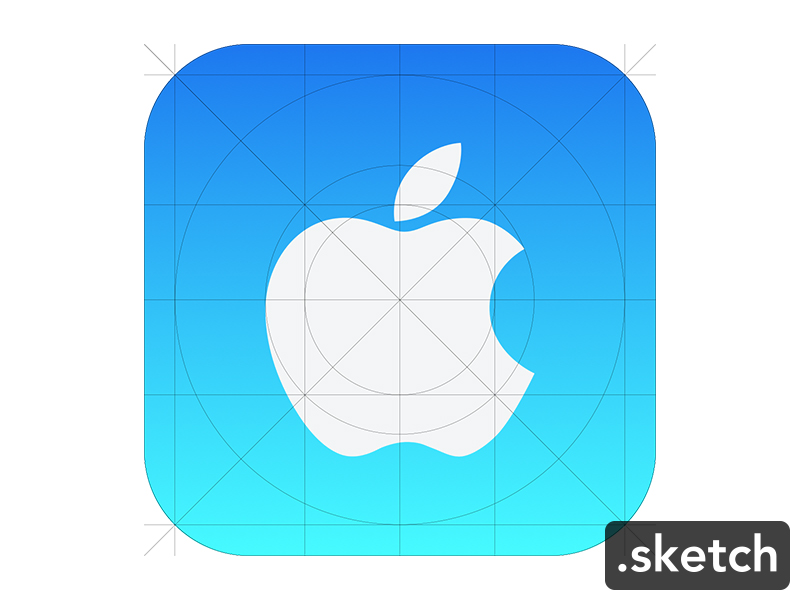 Apple Icon Guide Sketch Freebie 800x600 Apple Icon Guide Sketch Freebie