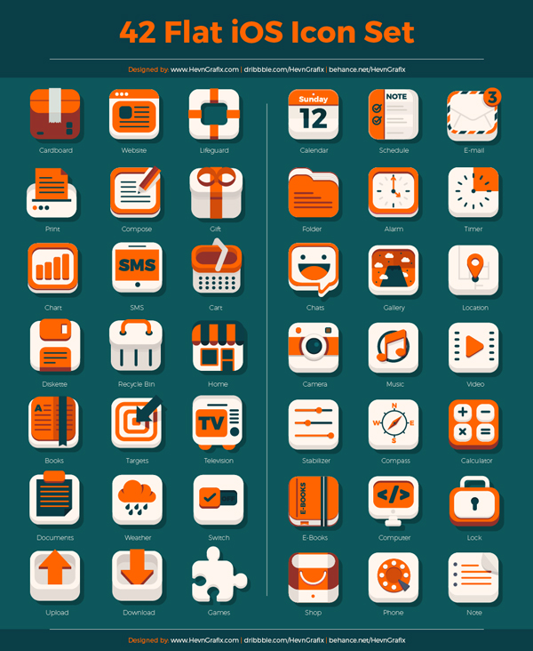 600x732 Free Download Flat Ios Icon Set Designbeep