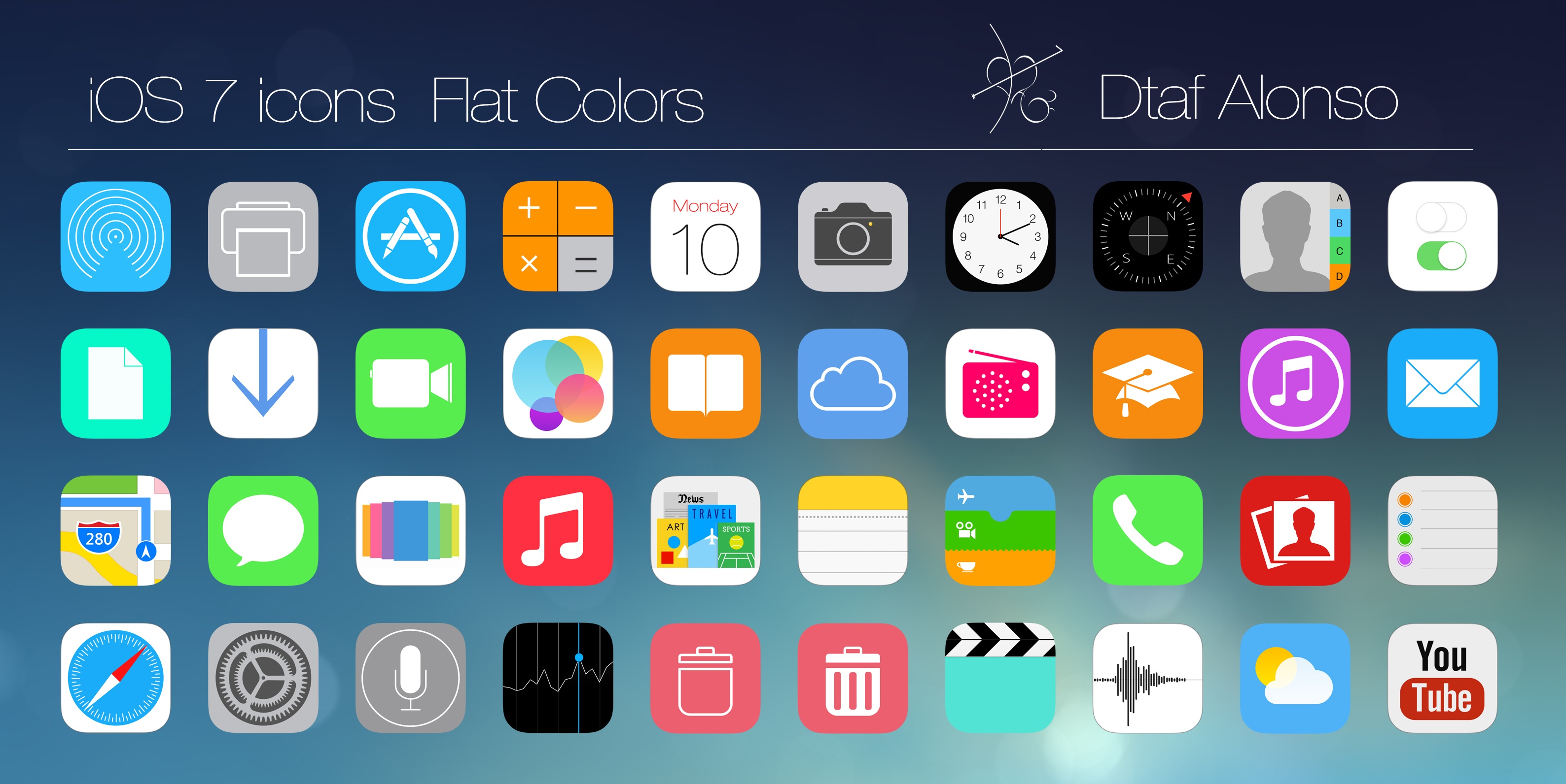 Ios Flat Icons 3176x1592 Ios Flat Icons