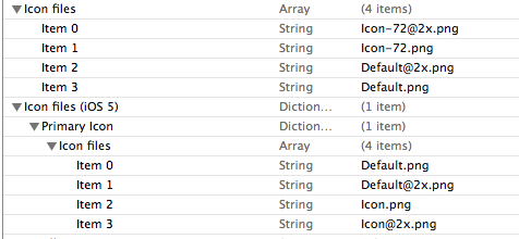 476x220 Multiple Icon Entries On Info Plist In Xcode