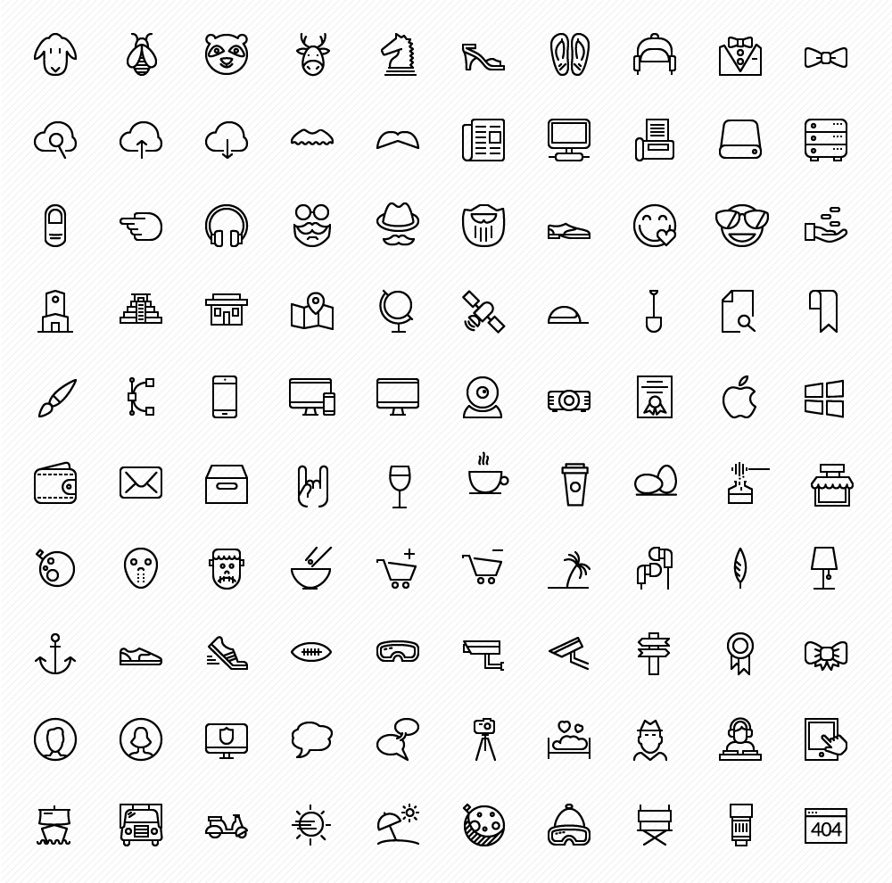 1000x990 Free Ios Line Icons