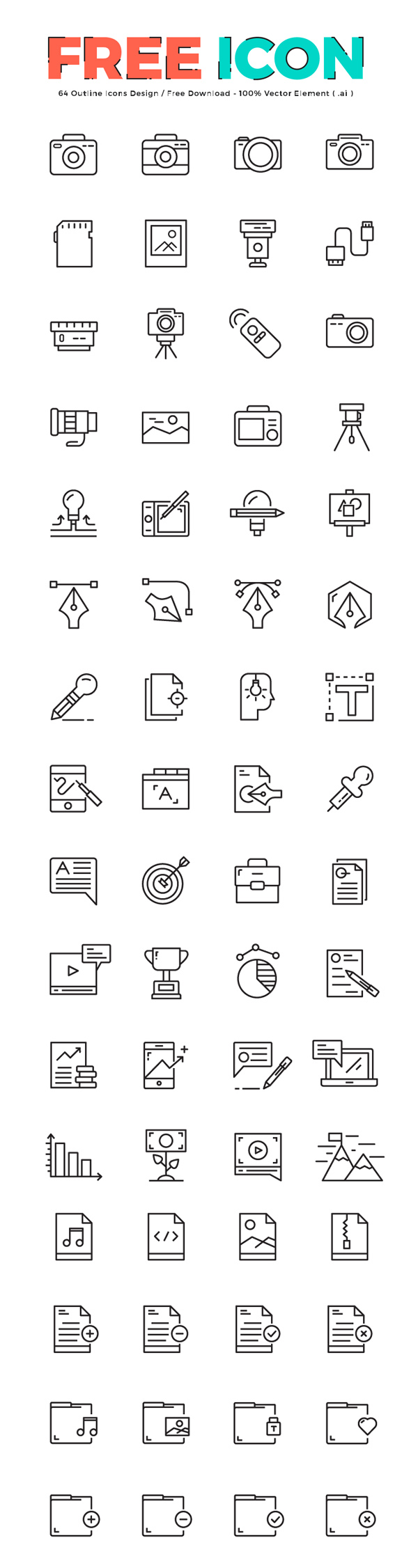 600x2252 Free Ui Icons For Web, Ios And Android Ux Design Icons
