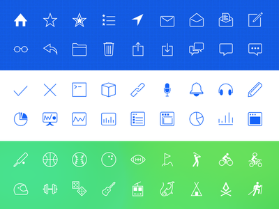400x300 Ios Line Icons Freebbble