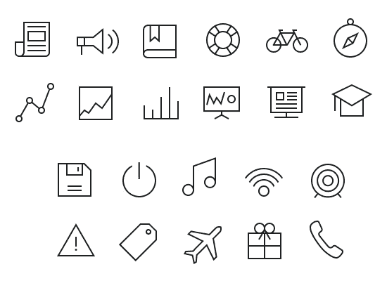 550x400 Free High Quality Line Style Icon