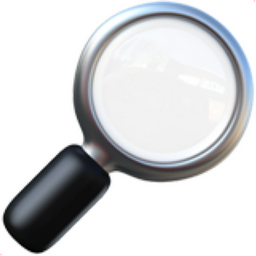 256x256 Right Pointing Magnifying Glass Emoji U