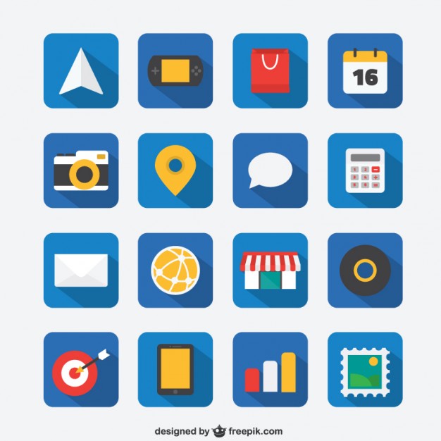 Flat Icon Set For Web And Mobile App Vector Free Download 626x626 Flat Icon Set For Web And Mobile App Vector Free Download