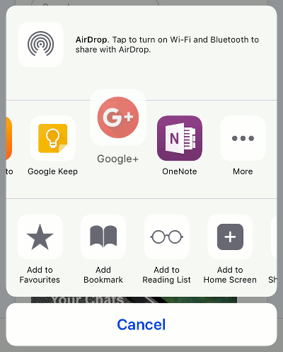 400x497 Customise The Sharing Options On The Iphone And Add More Icons
