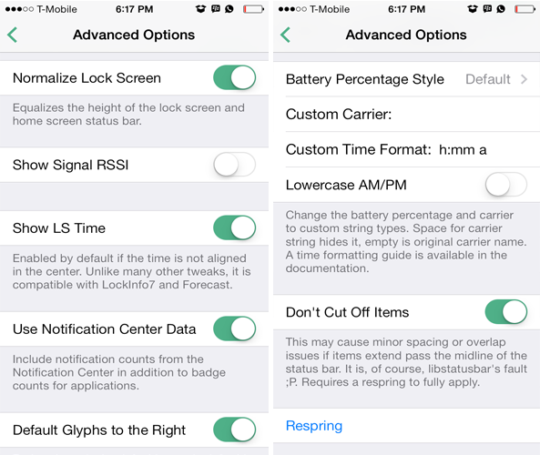 593x500 Protean A Full Featured Status Bar Customization Tweak For Ios