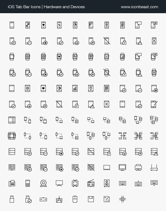 630x800 Iconbeast Ios Tab Bar And Toolbar Icons For Iphone And Ipad