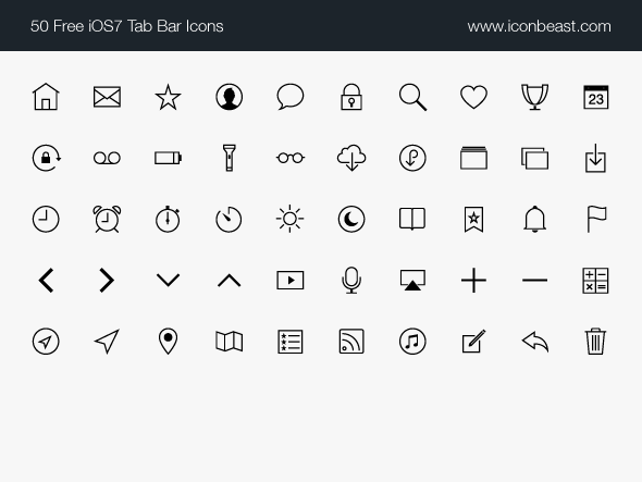 590x443 Iconbeast Lite Free Ios Tab Bar Icons