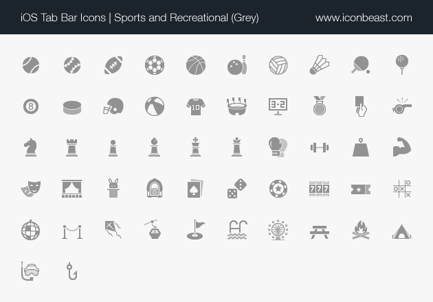 630x440 Sports And Recreational Ios Tab Bar Icons
