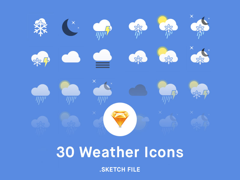 800x600 Weather Icon Pack Sketch Freebie