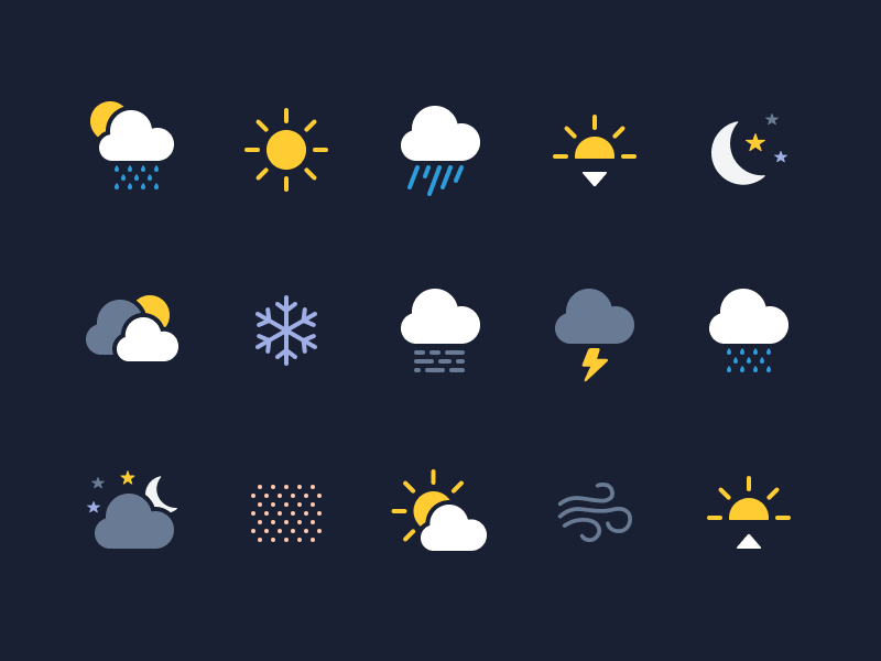 800x600 Weather Icons