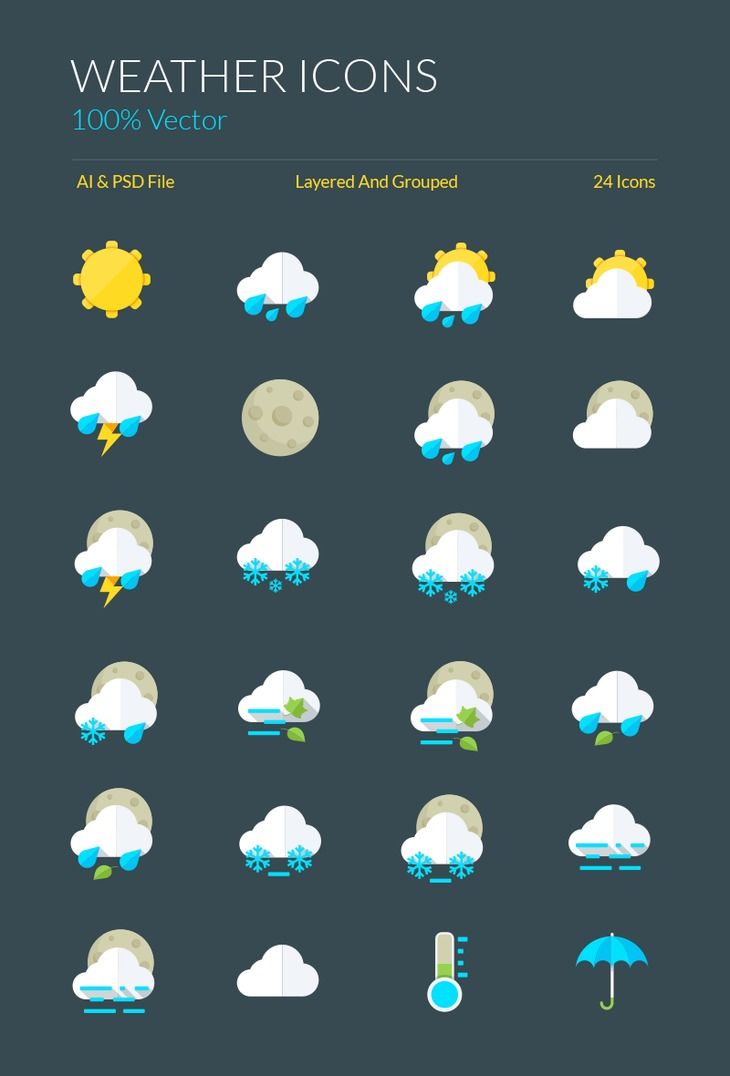730x1076 Weather Icons And Symbols Preview Weather Weather Icons