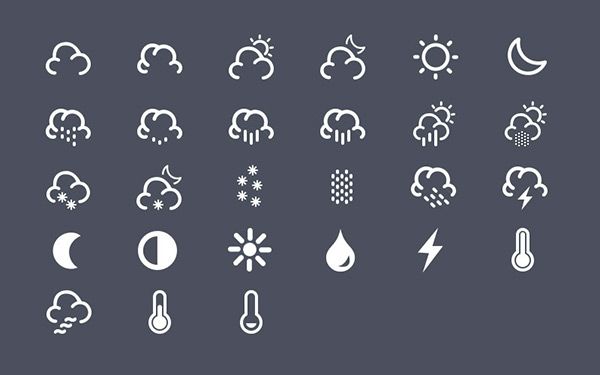 best ios flat weather icon