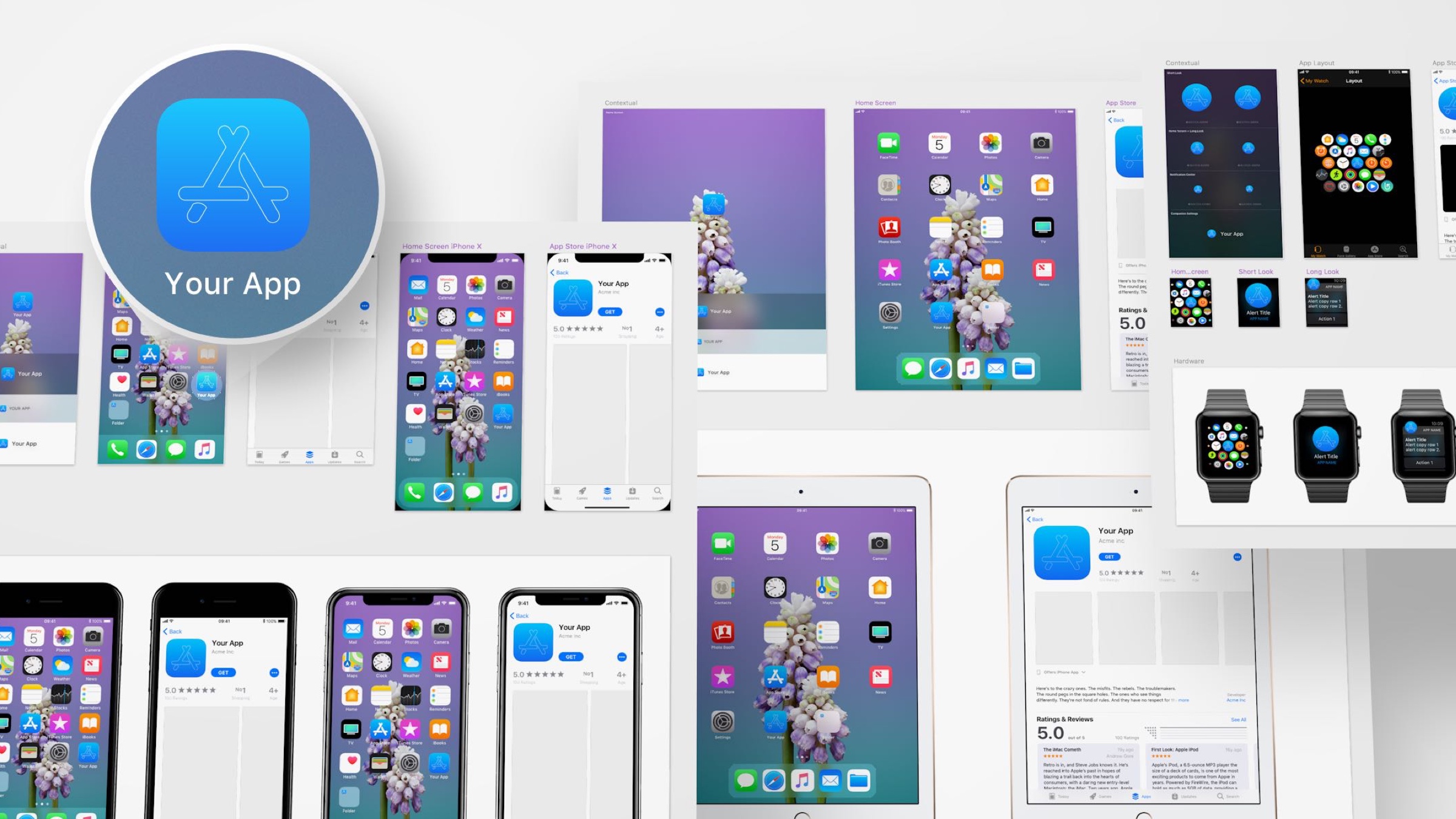 2400x1350 Ios App Icon Template Sketch For Designrs