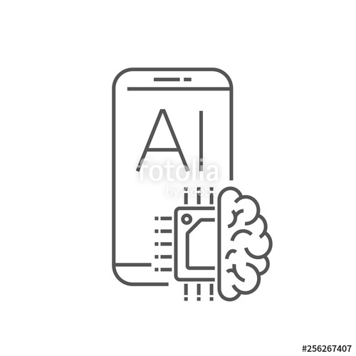 500x500 Smartphone Device Icon With Processor Design Digital