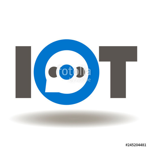 500x500 Iot Icon Internet Of Things Logo Speech Bubble Iot Illustration
