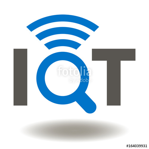 500x500 Iot Vector Icon Internet Of Things Magnifying Glass Illustration