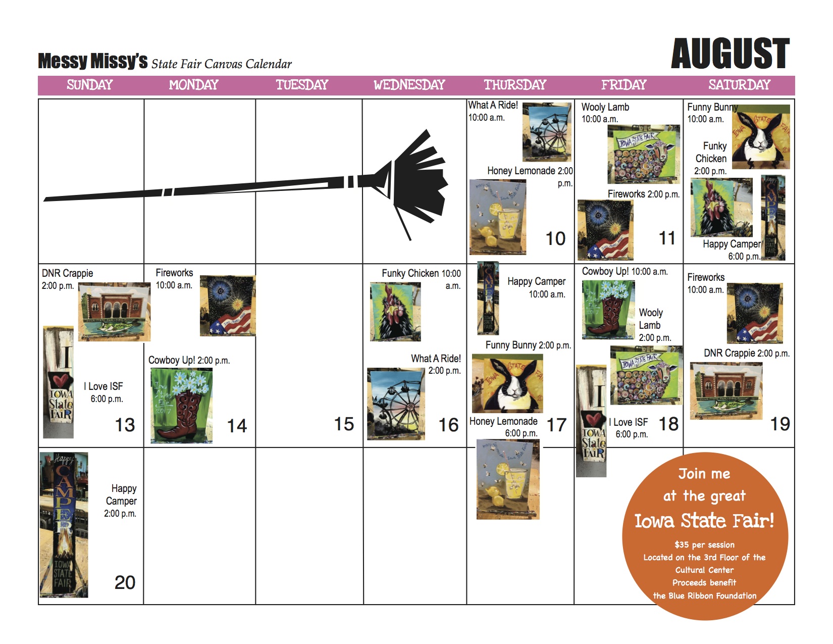 1650x1275 Paint An Icon Of The Iowa State Fair Iowa State Fair Blue Ribbon