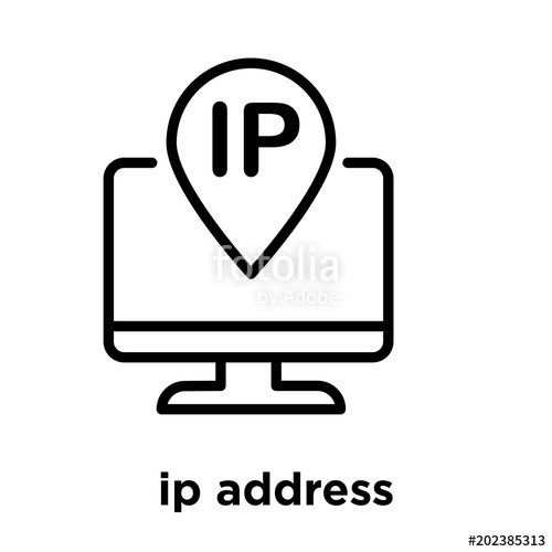 500x500 Ip Address Icon Isolated On White Background Stock Image