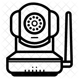 256x256 Ip Camera Icon Of Line Style