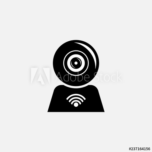 500x500 Smart Wireless Ip Camera Icon Smart Home Camera Concept Symbol