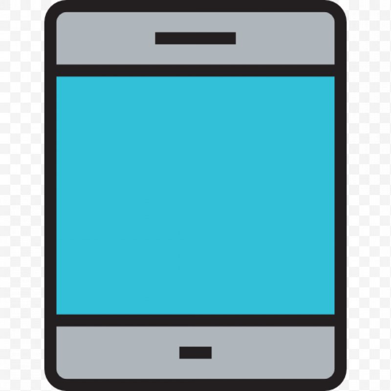 800x800 Feature Phone Icon, Png, Feature Phone, Area, Blue