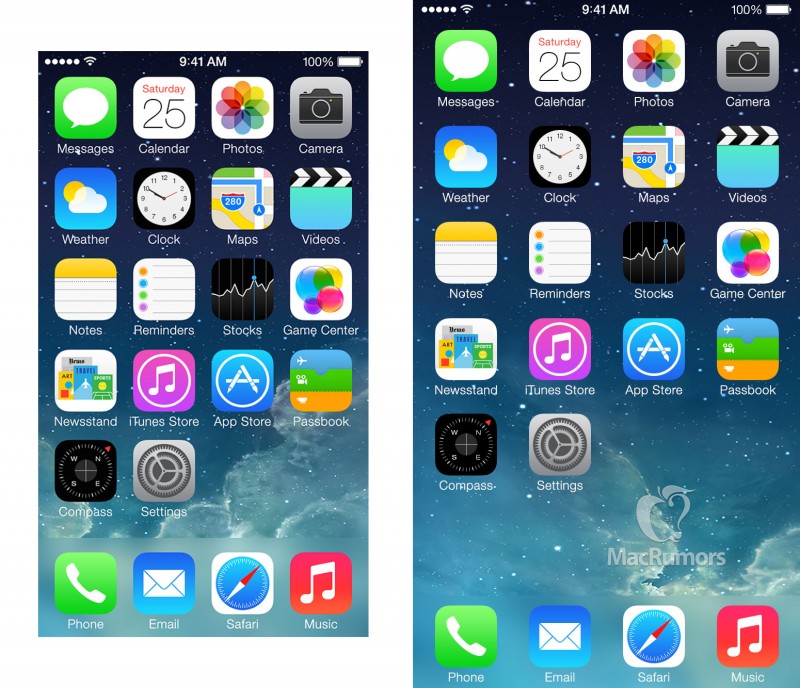 Iphone Mockups Show Extra Row Of App Icons On Home Screen 800x688 Iphone Mockups Show Extra Row Of App Icons On Home Screen