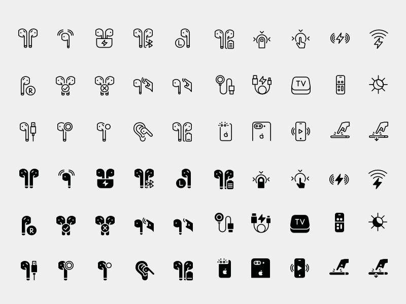 800x600 Airpods And Iphone Icons Sketch Freebie