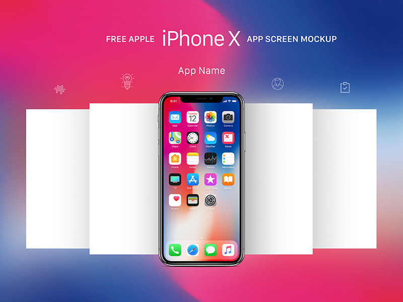 Free Apple Iphone X App Screen Mockup 800x600 Free Apple Iphone X App Screen Mockup