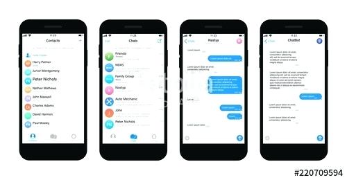 Realistic Mobile Messaging App Messenger Concept In Minimalist 500x260 Realistic Mobile Messaging App Messenger Concept In Minimalist